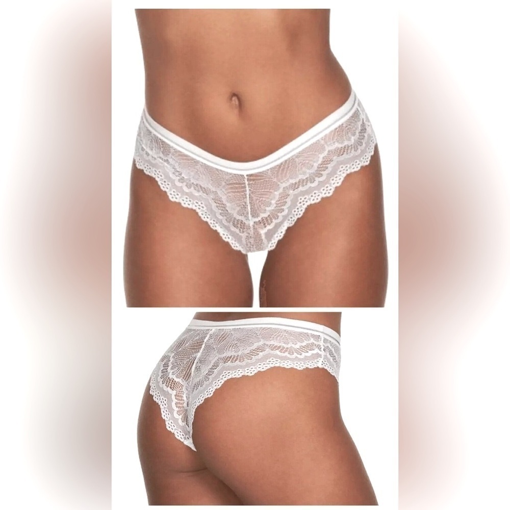 NWT Frederick’s of Hollywood Caroline White Lace Thong Panties Sizes S M L XL 1X